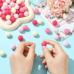 Прорезиненные стиль непрозрачной акриловые бусины&nbsp;LS-MACR-CJC0009-02E