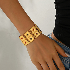 Винтажные многорядные браслеты из сплава с микропаве из кубических цирконий LU4255