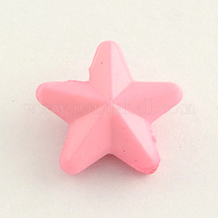 不透明なアクリルビーズ  スター  ミックスカラー  11x11x5mm  穴：1.5mm  約2660個/500g&nbsp;SACR-Q099-M82