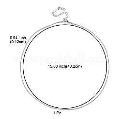Ожерелье из круглой цепи-змейки из нержавеющей стали 304 для мужчин и женщин NJEW-YW0001-13