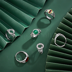 12 шт. 2-х стилевых регулируемых латунных кольцевых хвостовика KK-HY0001-87