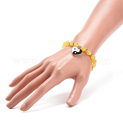 Pulsera elástica de jade natural&nbsp;BJEW-JB08525-04