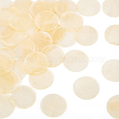 50 шт. окрашенные натуральные подвески-соединители из ракушек Capiz&nbsp;BSHE-TA0001-20C