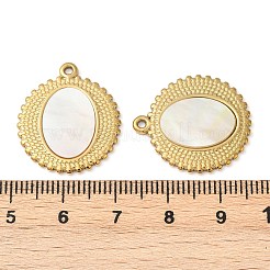 Подвески из натуральной белой ракушки из нержавеющей стали 304 STAS-L288-08G-02