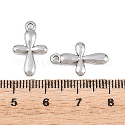 イースター 304 ステンレス ペンダント  クロスチャーム  ステンレス鋼色  18.5x11.5x2.5mm  穴：1.2mm&nbsp;STAS-L317-44P