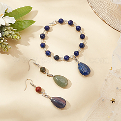 Подвески из натуральных и синтетических драгоценных камней в стиле 10 шт.&nbsp;G-NB0002-57