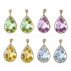Pendientes colgantes de resina epoxi transparente&nbsp;EJEW-JE07238