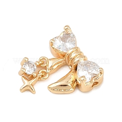 Латунные микро проложить кубического циркония бусы KK-K407-56G