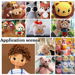 200 шт. 4 стиля круглых пластиковых глаз для валяния&nbsp;DOLL-PH0001-47