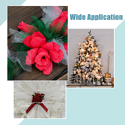 50 ярд эластичных полиэфирных декоративных сетчатых лент SRIB-WH0011-129B