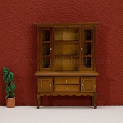 MDFボード収納キャビネット  ミニチュア装飾品  マイクロランドスケープドールハウスアクセサリー  小道具の装飾のふりをする  シエナ  127x41x174mm&nbsp;PW-WGD18E3-02