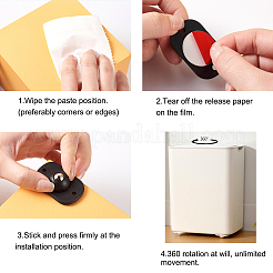 2 комплект универсальных колес из пластика 2 цветов и нержавеющей стали 304 с шариковым шкивом вращения на 360° AJEW-SW0001-04