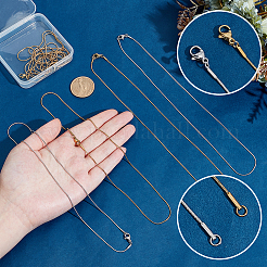 10 шт. 2 цвета 0.9 мм 304 нержавеющая сталь змейка ожерелья цепи STAS-AR0002-64