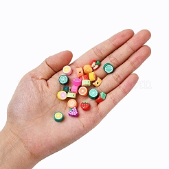 100шт ручной работы из полимерной глины фруктовые тематические бусины&nbsp;DIY-YW0002-41