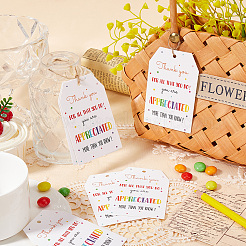 100 шт. прямоугольные бумажные бирки на тему дня рождения с набором из 20-метрового джутового шнура&nbsp;DIY-SP0003-89D