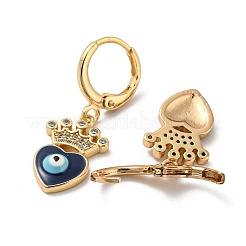 Серьги с подвесками из латуни с покрытием из настоящего 18-каратного золота EJEW-A033-08G-01