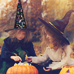 Хэллоуин тема узор полиэстер бронзовая ткань DIY-WH0033-30