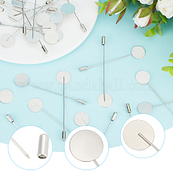 60 шт. фурнитура для броши из нержавеющей стали 201&nbsp;STAS-SC0003-91