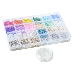 Наборы ювелирных украшений из стекла и бисера «сделай сам»&nbsp;DIY-FS0006-90