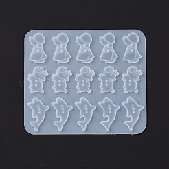 Moules en silicone bouton bricolage&nbsp;DIY-K058-14