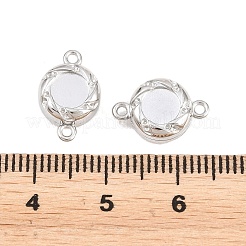 ループ付き304ステンレススチール製マグネット留め具  丸い穴  フラットラウンド  トレイ：5mm  9x14x5mm  穴：1.2mm  0.7mmのラインストーンに適する&nbsp;STAS-P452-04C-P