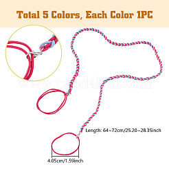 5 шт. двухцветных нейлоновых париков с резинками для волос&nbsp;OHAR-GA0001-15