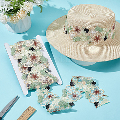 5 ярд плиссированной кружевной ленты из органзы и полиэстера OCOR-FG0002-42