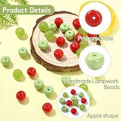 30шт 3 цвета бусины лэмпворк ручной работы&nbsp;LAMP-YW0004-25