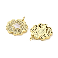 Pendenti in zirconi cubici trasparenti in micro pavè di ottone&nbsp;KK-K365-05E-G