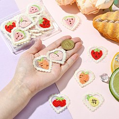 30 шт. 6 стиля сердца компьютерная вышивка ткань приклеиваемые/пришивные нашивки&nbsp;DIY-CJ0003-17