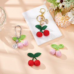 10шт 2 стиля полиэстер крючком вишня&nbsp;DIY-WR0004-92