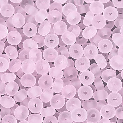 Прозрачные матовые цветные стеклянные бусины SEED-T007-12L