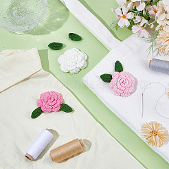 9 шт. аксессуары для украшений из хлопка ручной работы крючком&nbsp;DIY-PH0033-39B