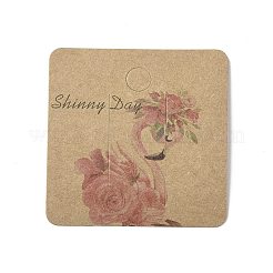 Cartes d'affichage de pinces à cheveux en papier carré&nbsp;DIY-B061-01A-04