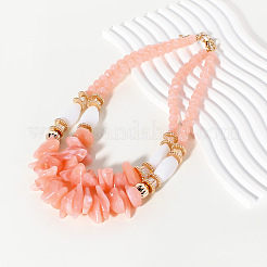 Модные смоляные самородки градуированные бусины двойные цепочки ожерелья для женщин FS-WGDCFF5-01