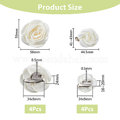 8 шт. 2 заколки для волос из полиэстера в форме камелии из кожи аллигатора PHAR-FH0001-03