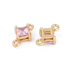 Латунные паве стеклянные ромбовидные звенья соединительные подвески&nbsp;X1-GLAA-Q088-001A