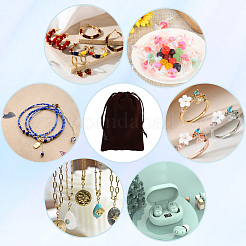 Подарочные пакеты на шнурке из бархата&nbsp;ABAG-BBC0001-10C-03