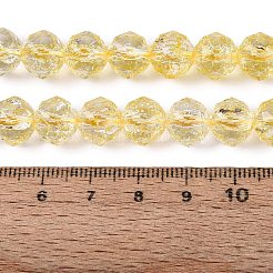 Brins de perles de verre transparentes craquelées&nbsp;GLAA-N063-10mm-09
