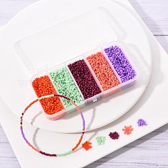 90 г 5 цвета 12/0 стеклянные бусины краски для выпечки&nbsp;SEED-YW0001-14B
