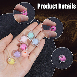70pcs 7 Farben transparente Acrylperlen&nbsp;MACR-PA0001-73