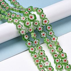 Millefiori a mano fili di perline di vetro&nbsp;LAMP-J035-10mm-52