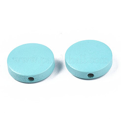 Расписные бусины из натурального тополя&nbsp;WOOD-S045-063A-07