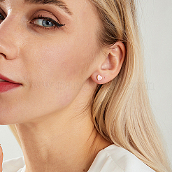 Серьга-гвоздик Heart 201 из нержавеющей стали NR5432-05