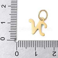 304ステンレススチールエナメルチャーム  丸カン付き  イオンプレーティング（ip）  ゴールドカラー  文字N  11x10x1mm  丸カン：6x0.8ミリ  4.5mm内径&nbsp;STAS-G353-01G-N