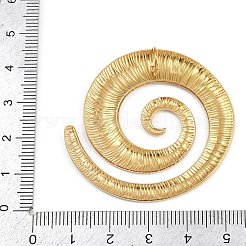 オーシャン 304 ステンレススチールペンダント  ゴールドカラー  スパイラル  44x41x2.5mm  穴：6mm&nbsp;STAS-D377-02D-G