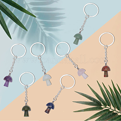 Брелок с кулоном из драгоценных камней в виде гриба KEYC-PH01499