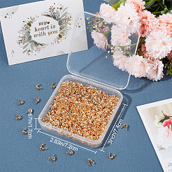 400 шт. латунные наконечники для бусин KK-BBC0004-50