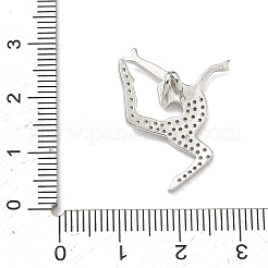 Латунные микропаве прозрачные кубические циркониевые подвески&nbsp;KK-B170-12P