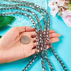 2 нить прозрачных гальванических стеклянных бусин&nbsp;GLAA-TA0002-62